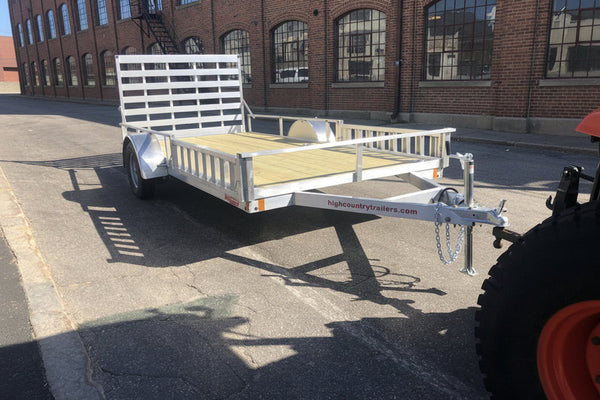 High Country Aluminum Utility Trailer 80"x14' w/ D-Rings and ATV Side Ramps High Country Trailers