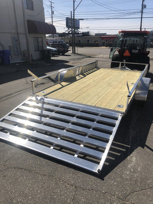 High Country Aluminum Utility Trailer 80"x14' w/ D-Rings and ATV Side Ramps High Country Trailers