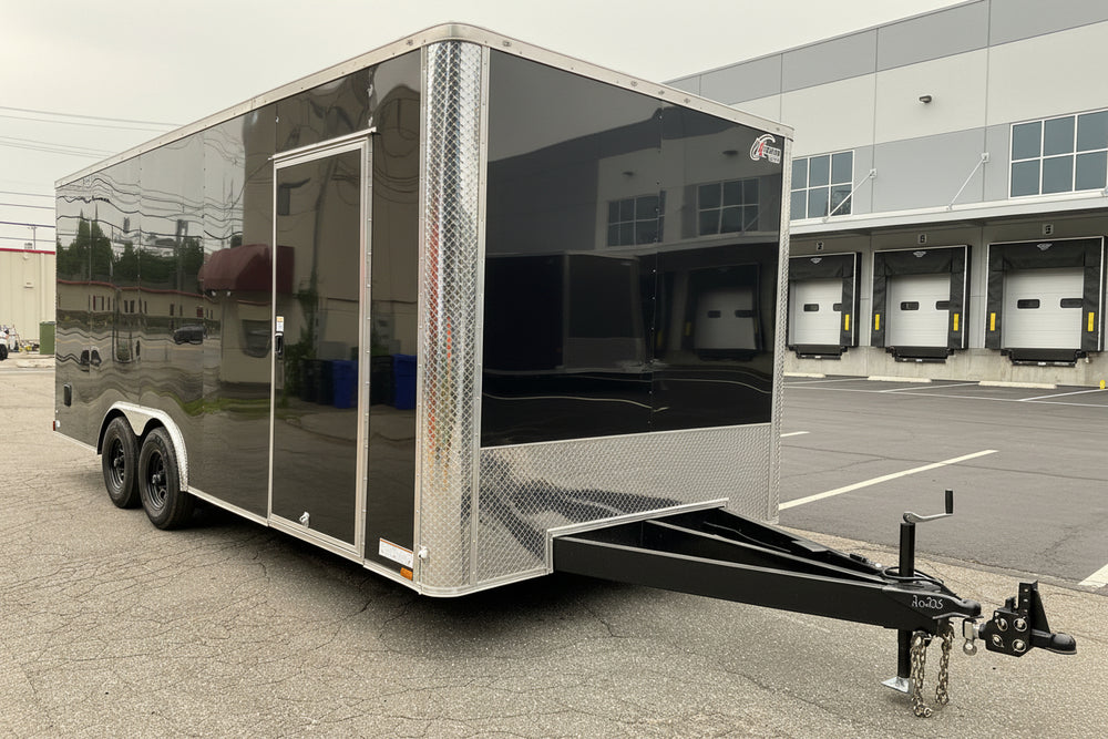 Enclosed Car hauler Trailer 8.5X20' 7' Interior Black Xtreme Cargo - Flat Front Xtreme Cargo Trailers