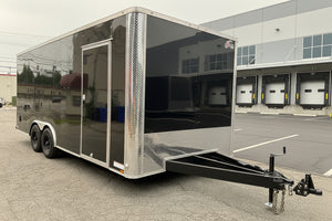 Enclosed Car hauler Trailer 8.5X20' 7' Interior Black Xtreme Cargo - Flat Front Xtreme Cargo Trailers