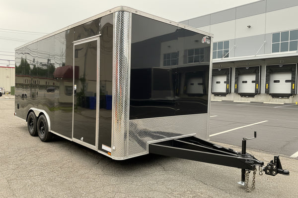 Enclosed Car hauler Trailer 8.5X20' 7' Interior Black Xtreme Cargo - Flat Front Xtreme Cargo Trailers
