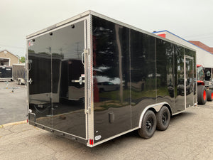 Enclosed Car hauler Trailer 8.5X20' 7' Interior Black Xtreme Cargo - Flat Front Xtreme Cargo Trailers