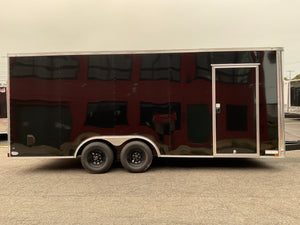 Enclosed Car hauler Trailer 8.5X20' 7' Interior Black Xtreme Cargo - Flat Front Xtreme Cargo Trailers