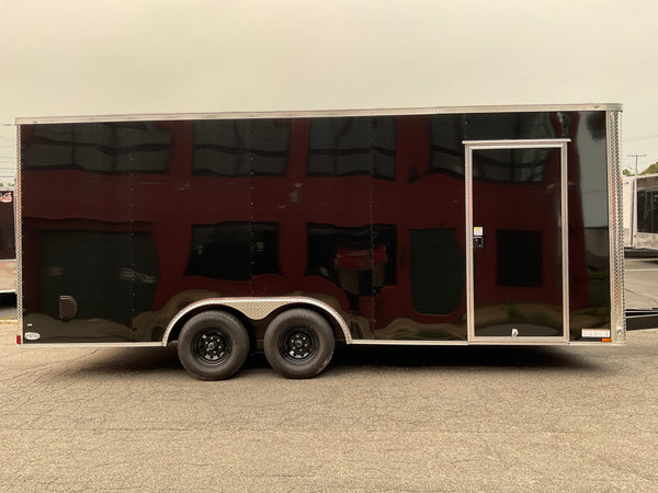 Enclosed Car hauler Trailer 8.5X20' 7' Interior Black Xtreme Cargo - Flat Front Xtreme Cargo Trailers