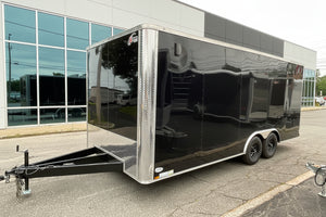 Enclosed Car hauler Trailer 8.5X20' 7' Interior Black Xtreme Cargo - Flat Front Xtreme Cargo Trailers