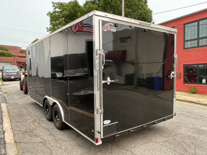 Enclosed Car hauler Trailer 8.5X20' 7' Interior Black Xtreme Cargo - Flat Front Xtreme Cargo Trailers