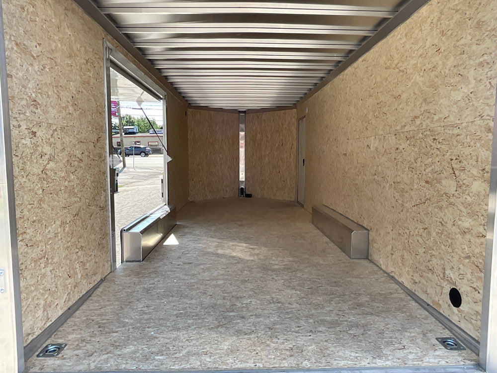 Enclosed Car Hauler Trailer 8.5'x20' V-Nose Black Ramp Xpress Aluminum Xpress Trailers