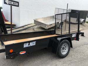 Utility Trailer 5' X 10' Solid Sided Car Mate w/Gate