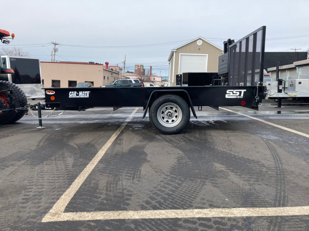 2026 Car Mate Open Utility Trailer 6' X12' Black Solid Sided