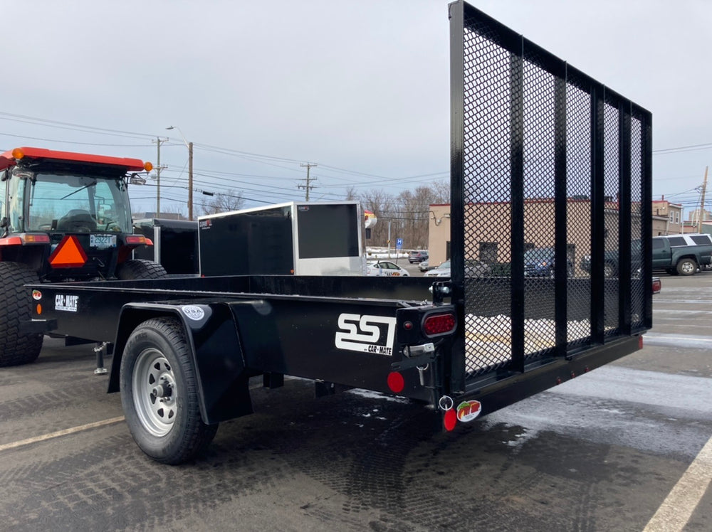 2026 Car Mate Open Utility Trailer 6' X12' Black Solid Sided