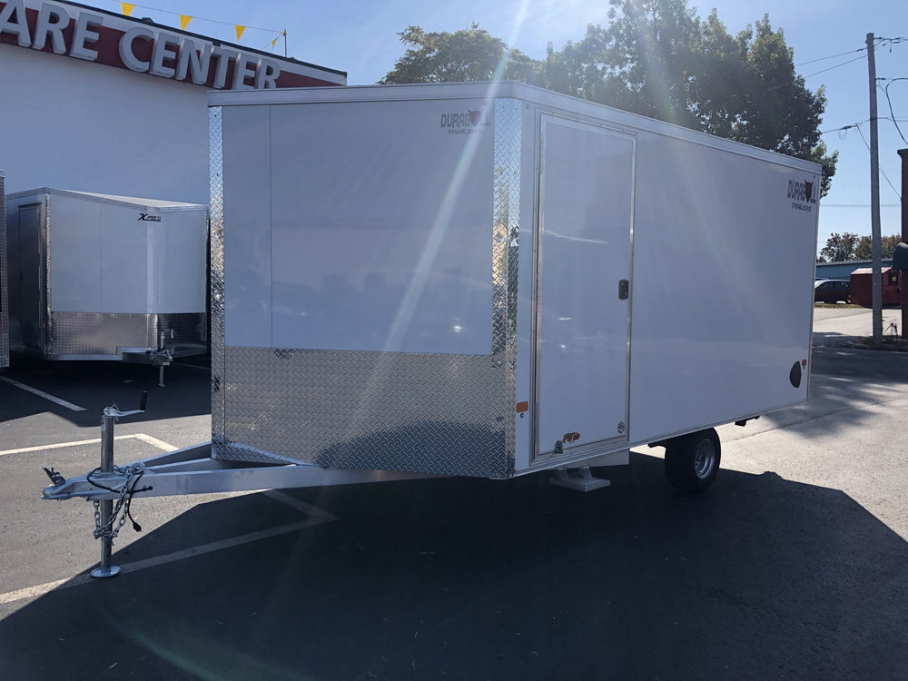 2023 101"X12' Multi-Sport Durabull Snowmobile Trailer White Ron's Toy Shop, Inc.