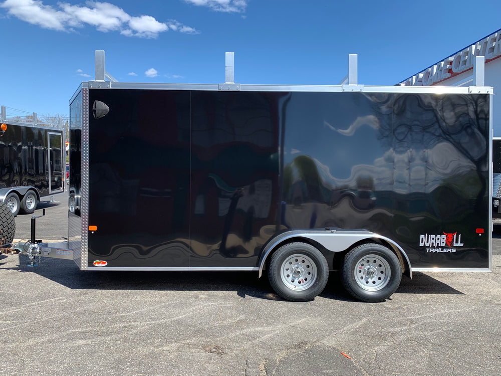 Aluminum Durabull Enclosed Contractor 7'x16'+2'V Ramp Door