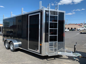 Aluminum Durabull Enclosed Contractor 7'x16'+2'V Ramp Door