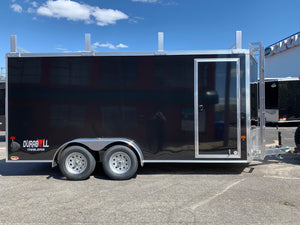 Aluminum Durabull Enclosed Contractor 7'x16'+2'V Ramp Door