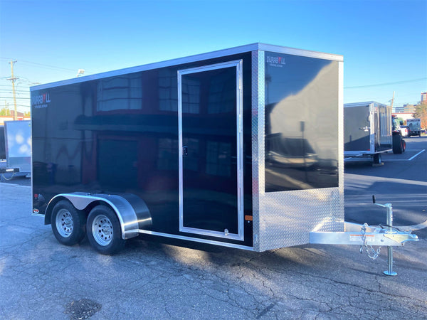 Durabull 7x14 Elite Series Enclosed Trailer Black Aluminum