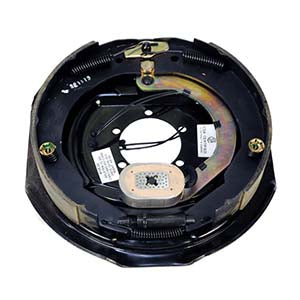 Trailer Parts Pro 7,000 lbs Per Pair Capacity (3,500 lbs Each) Manual Adjust 12" x 2" Electric Drum Trailer Brake, Right Side, 5-Bolt Mount, Black Painted Finish, Boxed
