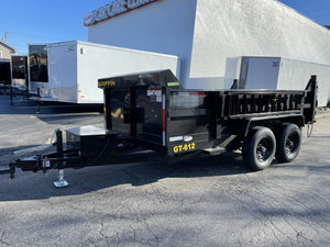 Griffin Dump Trailer 6'x12' BLACK 9990 Gvwr Twin Piston, Ramps