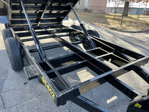 Griffin Dump Trailer 6'x12' BLACK 9990 Gvwr Twin Piston, Ramps