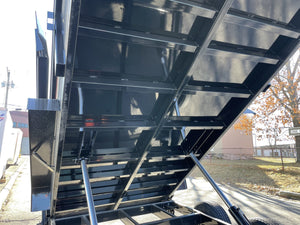 Griffin Dump Trailer 6'x12' BLACK 9990 Gvwr Twin Piston, Ramps