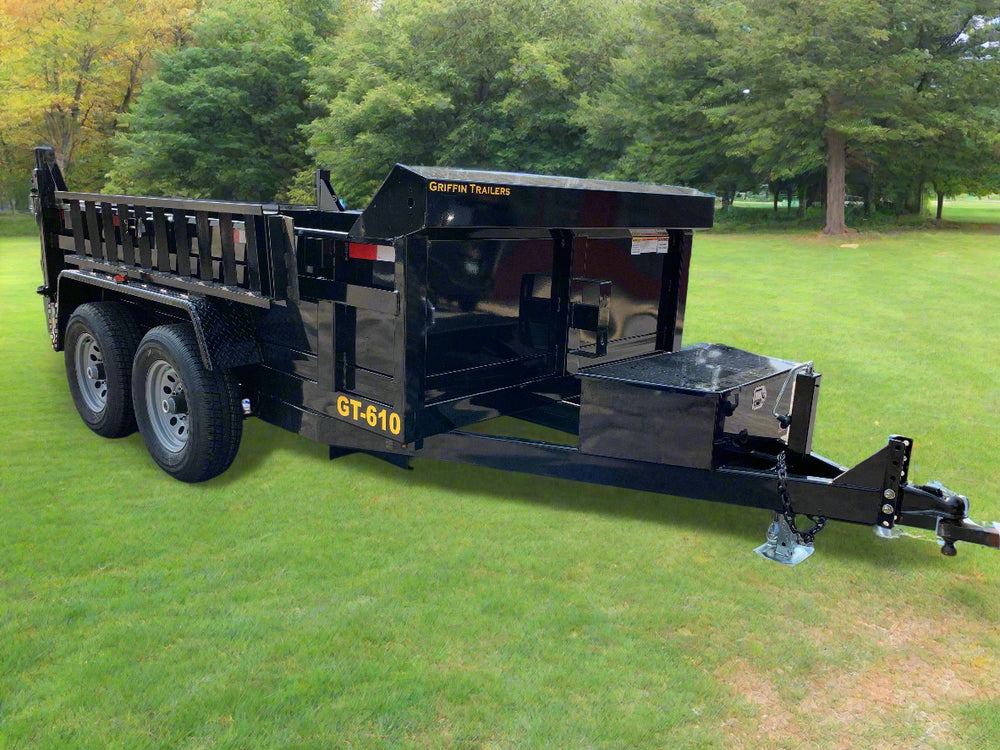 Griffin Dump Trailer 6'x10' Black 9900GVWR w/ Tarp