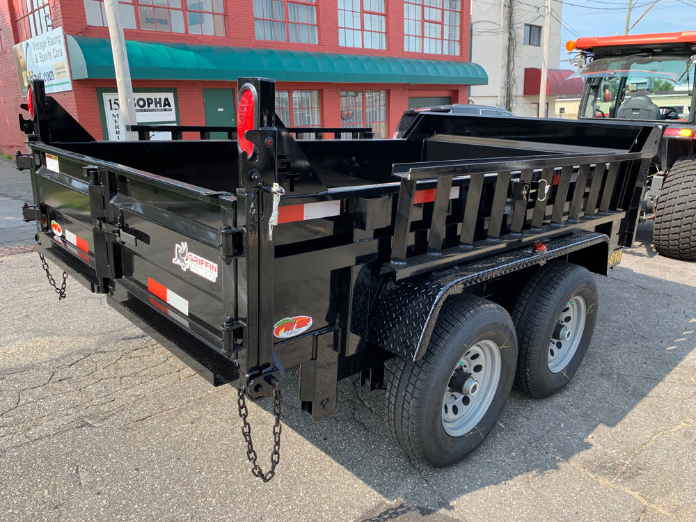 Griffin Dump Trailer 6'x10' Black 9900GVWR with Ramps Griffin Trailers