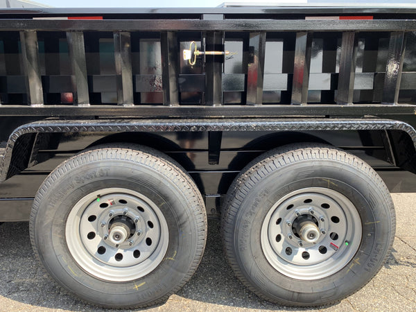 Griffin Dump Trailer 83"x12' Black 12,000 GVWR With Tarp Kit