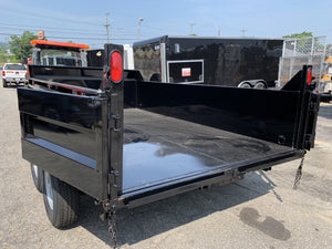 Griffin Dump Trailer 83"x12' Black 12,000 GVWR With Tarp Kit