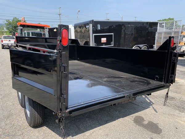 Griffin Dump Trailer 83"x12' Black 12,000 GVWR With Tarp Kit