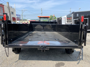 Griffin Dump Trailer 83"x12' Black 12,000 GVWR With Tarp Kit