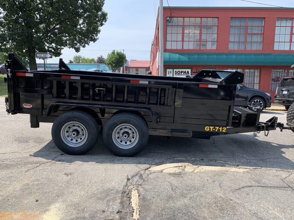 Griffin Dump Trailer 83"x12' Black 12,000 GVWR With Tarp Kit