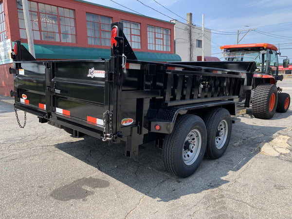 Griffin Dump Trailer 83"x12' Black 12,000 GVWR With Tarp Kit