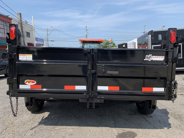 Griffin Dump Trailer 83"x12' Black 12,000 GVWR With Tarp Kit