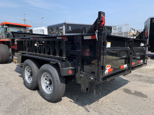 Griffin Dump Trailer 83"x12' Black 12,000 GVWR With Tarp Kit