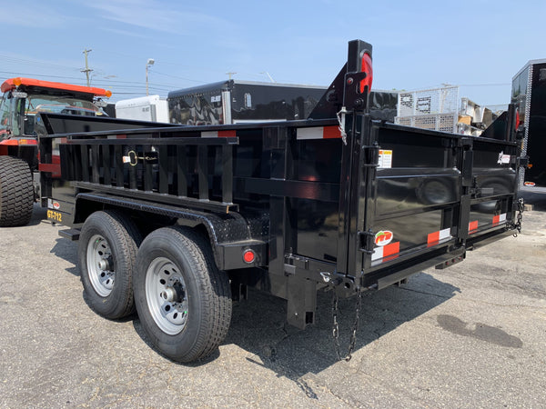 Griffin Dump Trailer 83"x12' Black 12,000 GVWR With Tarp Kit