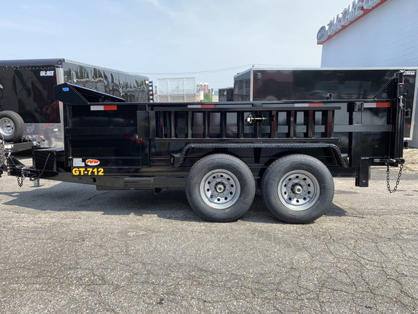 Griffin Dump Trailer 83"x12' Black 12,000 GVWR With Tarp Kit