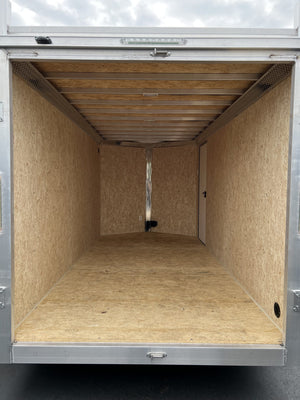Durabull Aluminum Contractor 7'x14'+2'V BLACK Barn with Ramps