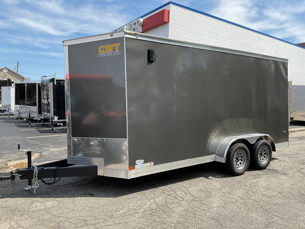 Covered Wagon 7x16 Enclosed Cargo Trailer Ramp Door 7' Interior