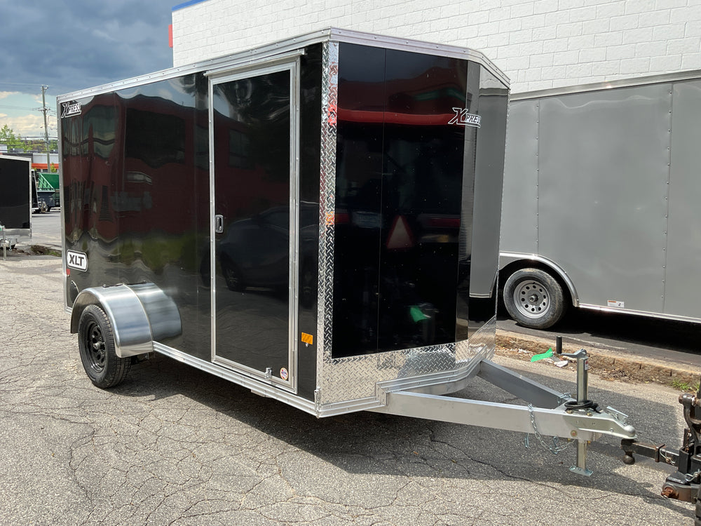 Enclosed Aluminum Cargo Trailer 6’x12′ Black RAMP Xpress XLT Pro Series