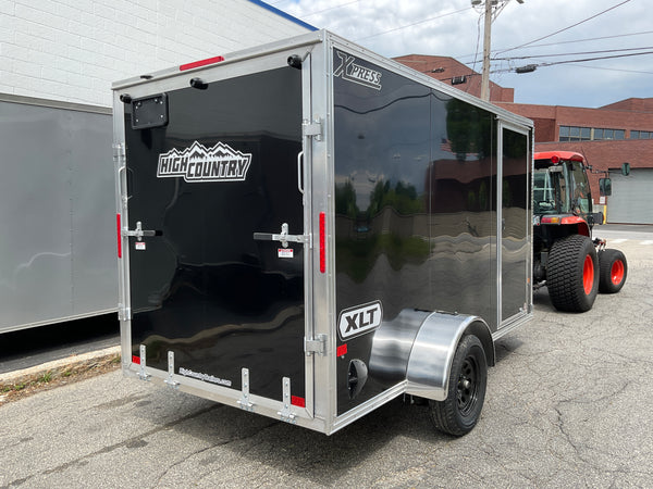 Enclosed Aluminum Cargo Trailer 6’x12′ Black RAMP Xpress XLT Pro Series