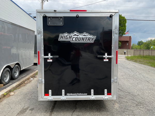 Enclosed Aluminum Cargo Trailer 6’x12′ Black RAMP Xpress XLT Pro Series