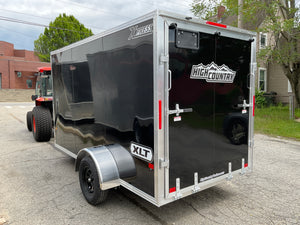 Enclosed Aluminum Cargo Trailer 6’x12′ Black RAMP Xpress XLT Pro Series