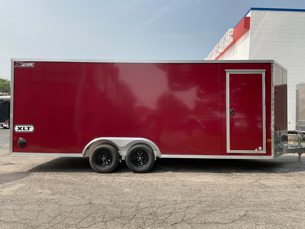 Enclosed Car Hauler Trailer 8.5'x20' V-Nose Brandi-Wine Ramp High Country Aluminum