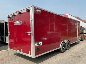 Enclosed Car Hauler Trailer 8.5'x24' V-Nose Brandi-Wine Ramp High Country Aluminum