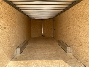 Enclosed Car Hauler Trailer 8.5'x24' V-Nose Brandi-Wine Ramp High Country Aluminum