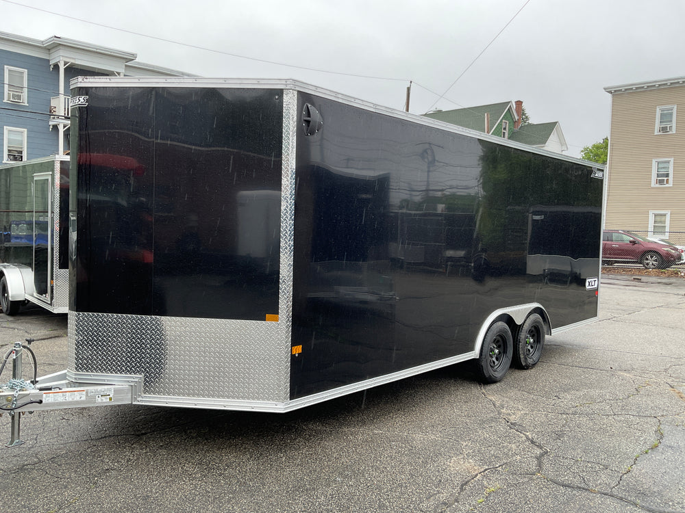 Enclosed Car Hauler Trailer 8.5'x20' V-Nose Black Ramp High Country Aluminum