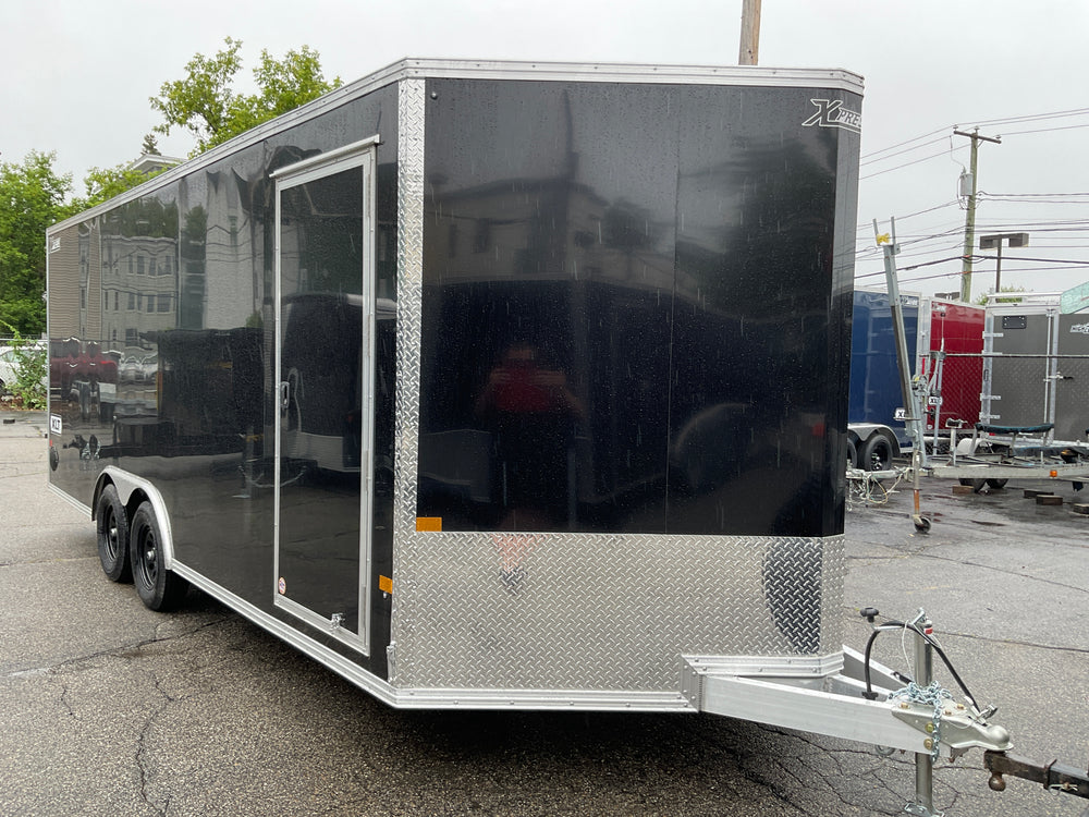 Enclosed Car Hauler Trailer 8.5'x20' V-Nose Black Ramp High Country Aluminum