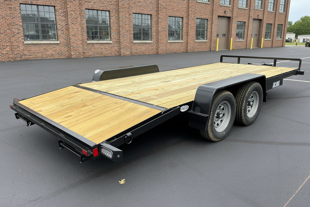 Open Car Hauler 82"x18' BLACK Car Mate Trailer 7k GVWR Car Mate Trailers