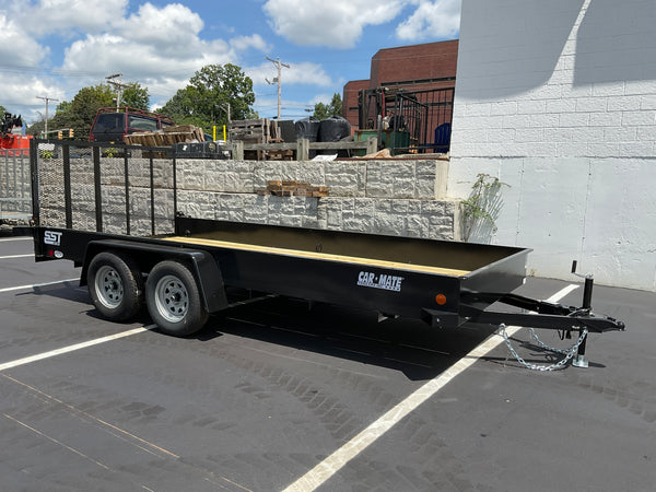 6′ X 16′ Car Mate Angle Iron HD Trailer (80″ WIDE) Solid Sides
