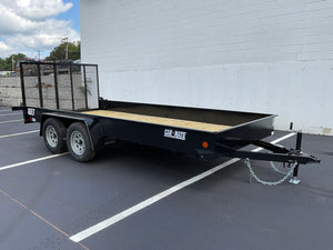 6′ X 16′ Car Mate Angle Iron HD Trailer (80″ WIDE) Solid Sides