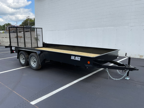 6′ X 16′ Car Mate Angle Iron HD Trailer (80″ WIDE) Solid Sides